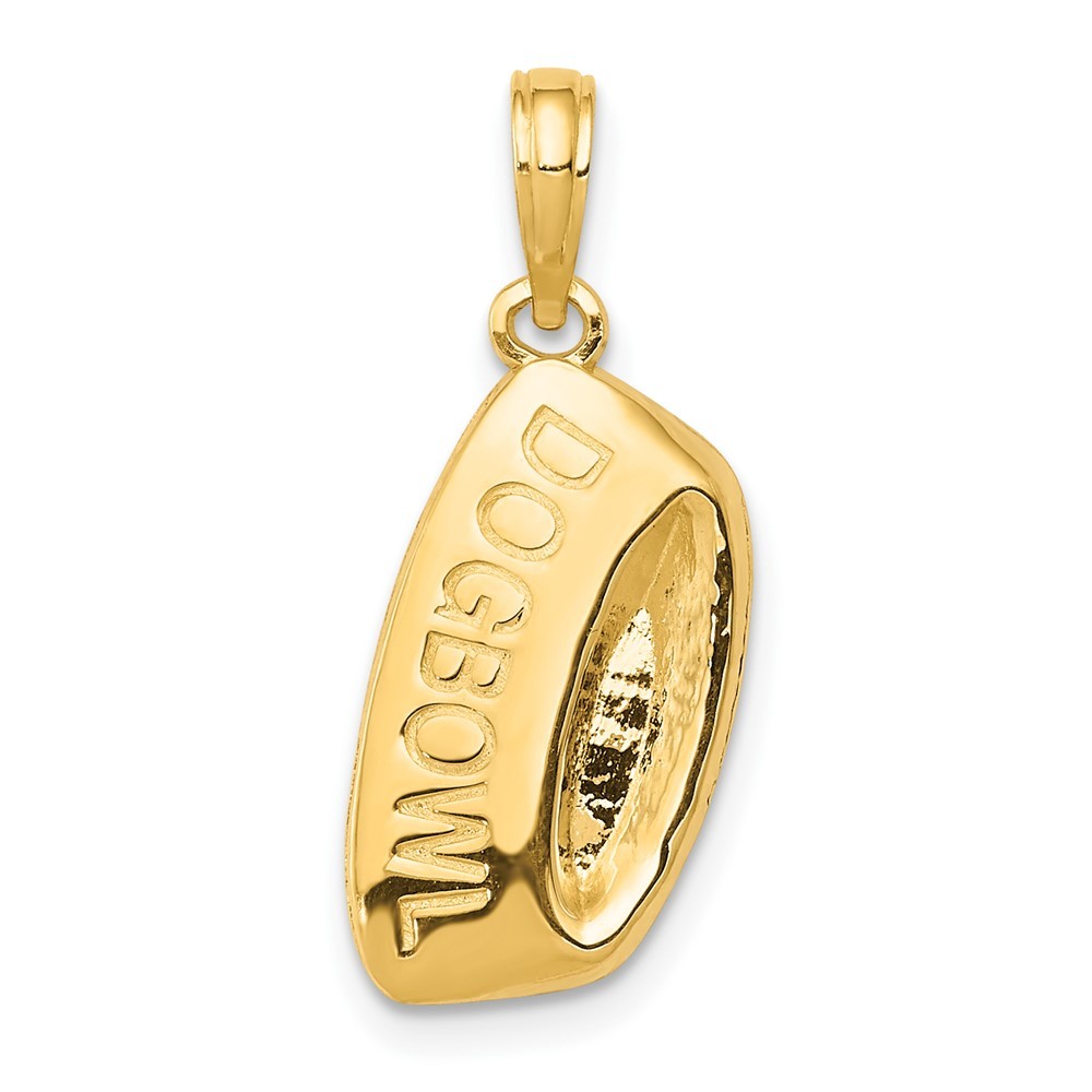Million Charms 10k Yellow Gold Genuine DOG BOWL Necklace Charm Pendant